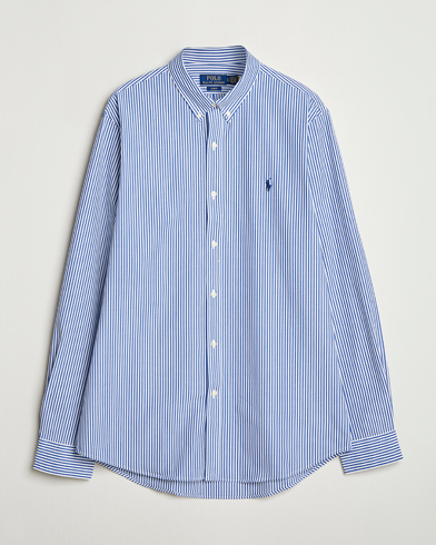 Polo Ralph Lauren Slim Fit Poplin Shirt Blue/White Bengal Stripe – Blå