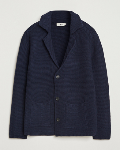 Altea Wool Cardigan Jacket Navy – Blå