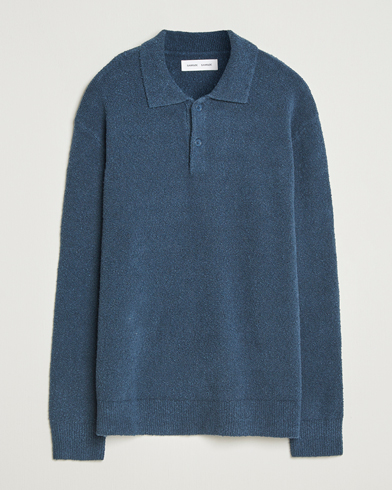 Samsøe Samsøe Nino Knitted Polo Midnight Navy – Blå