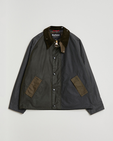 Barbour Heritage Patchwork Transport Wax Jacket Sage Multi – Flerfarvet
