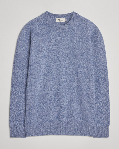 Altea Wool/Cashmere Crew Neck Sweater Light Blue Melange – Blå