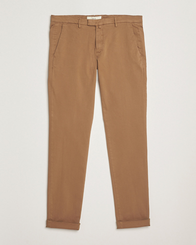 Briglia 1949 Slim Fit Cotton Stretch Chino Mid Brown – Brun