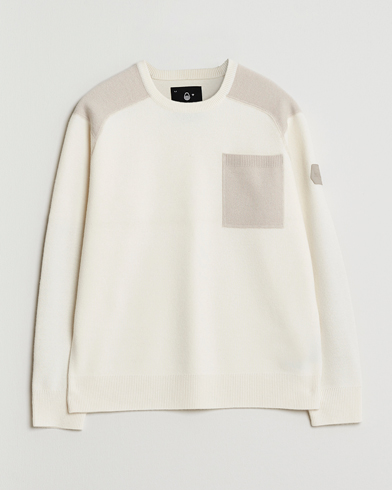 Sail Racing Spine Wool/Cashmere Knitted Crew Neck Off White – Hvid