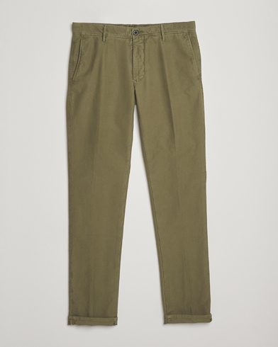 Incotex Slim Fit Garment Dyed Slacks Green – Grøn