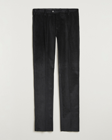 Lardini Cotton Corduroy Trousers Black – Sort