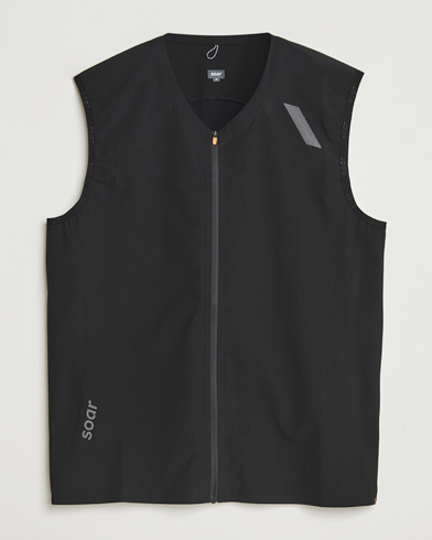 SOAR Running Rainout Gilet Black – Sort
