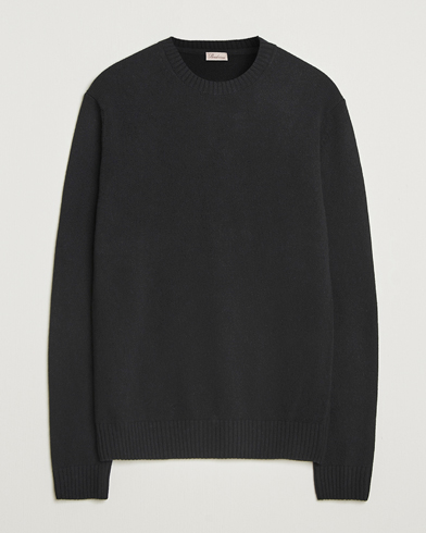 Stenströms Brushed Merino Crew Neck Black – Sort