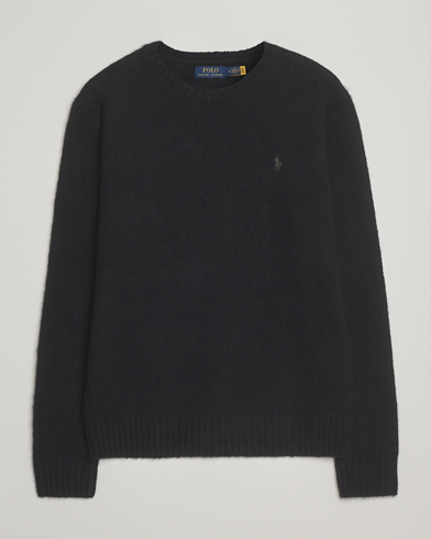 Polo Ralph Lauren Alpaca Crew Neck Sweater Polo Black Tonal – Sort