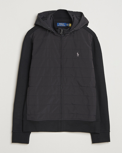 Polo Ralph Lauren Hybrid Jacquard Full Zip Hoodie Polo Black – Sort