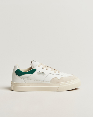 Stepney Workers Club Pearl Leather/Suede Mix Sneaker White Green – Hvid