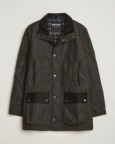 Barbour Lifestyle Modern Border Wax Jacket Brown – Brun