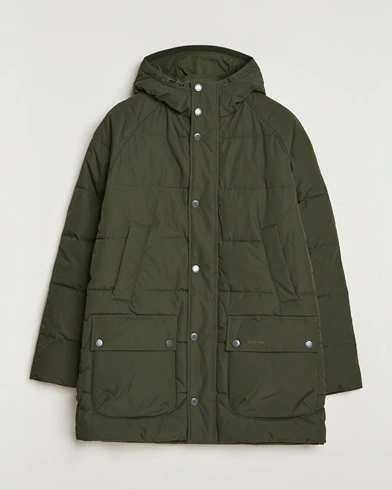 Barbour Lifestyle Hooded Bedale Puffer Jacket Sage – Grøn