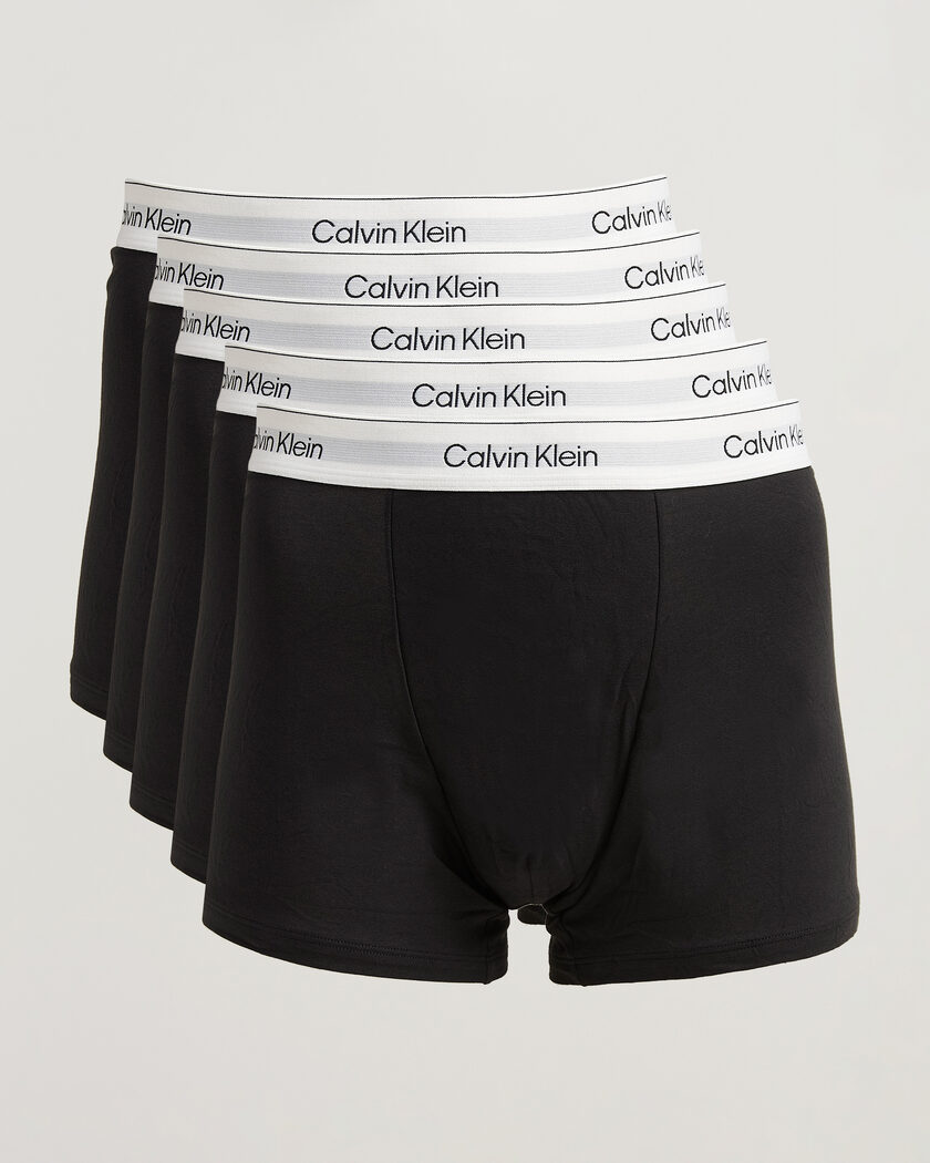 Calvin Klein 5-Pack Icon Cotton Stretch Relaxed Trunk Black – Sort