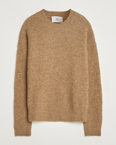 AMI Signature Alpaca Knitted Sweater Camel – Beige