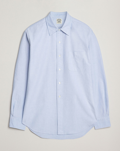 Kamakura Shirts Vintagy Ivy Straight Collar Oxford Shirt Light Blue – Blå