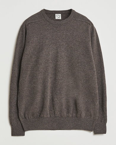 orSlow Simple Crew Neck Sweater Brown – Brun