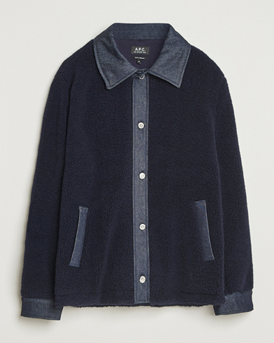 A.P.C. Will Wool Jacket Dark Navy – Blå