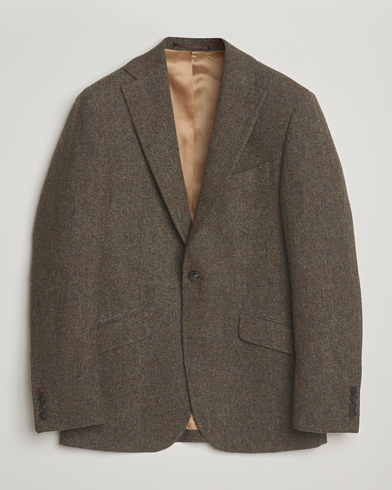Walker Slater Edward Shetland Wool Donegal Blazer Dark Green – Grøn