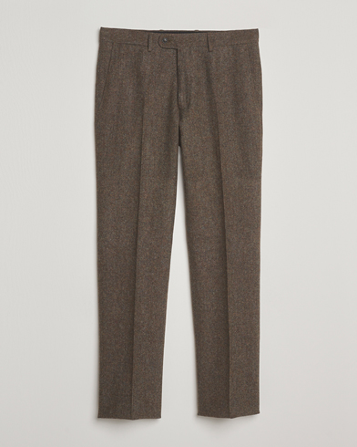 Walker Slater Edward Shetland Wool Donegal Trousers Dark Green – Grøn