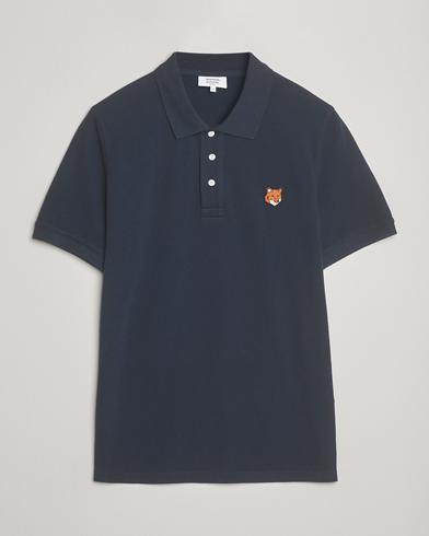 Maison Kitsuné Fox Head Polo Classic Navy – Blå