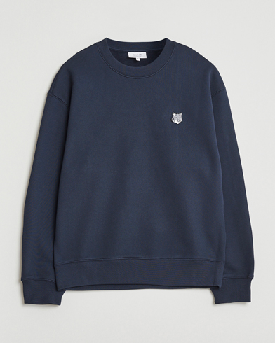 Maison Kitsuné Grey Fox Head Sweatshirt Classic Navy – Blå