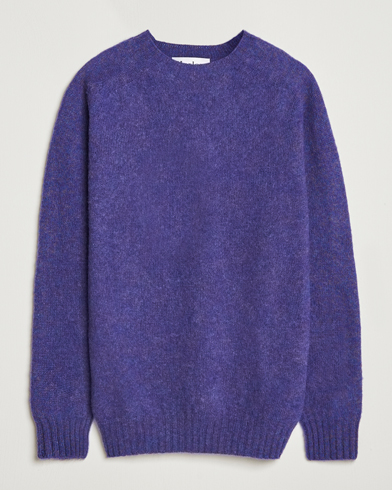 Harley Of Scotland Brushed Supersoft Lambswool Crewneck Iris – Lilla