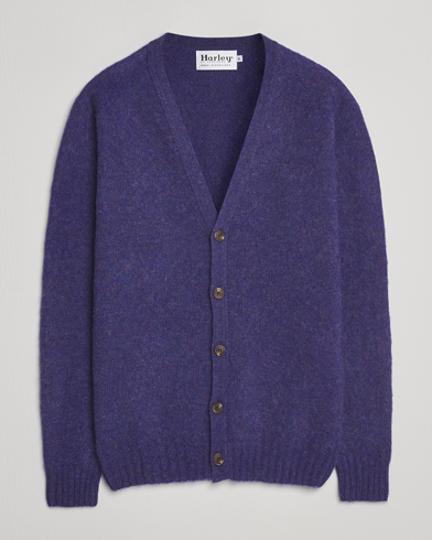 Harley Of Scotland Brushed Supersoft Lambswool Cardigan Iris – Lilla