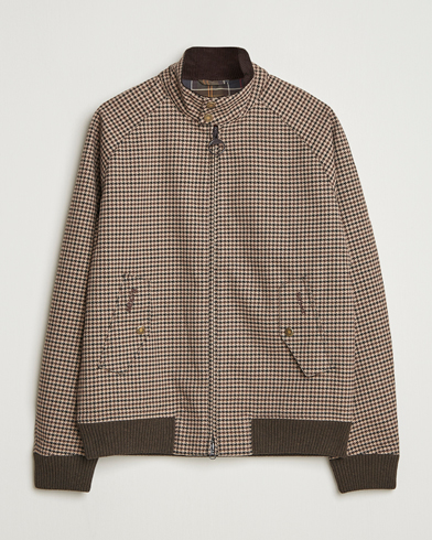 Baracuta Barbour x Porton Houndstooth Jacket Brown – Brun