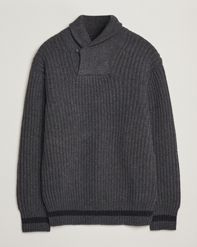 Filson Bristol Shawl Neck Sweater Grey – Grå