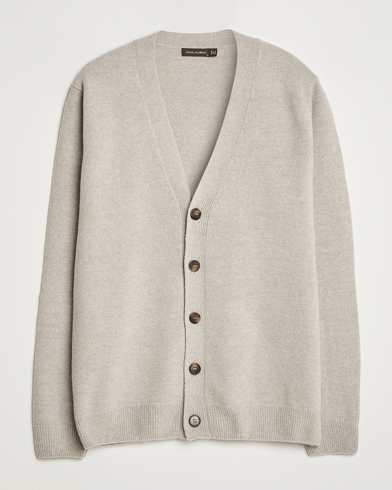 Oscar Jacobson Eduardo Wool Cardigan Beige – Beige