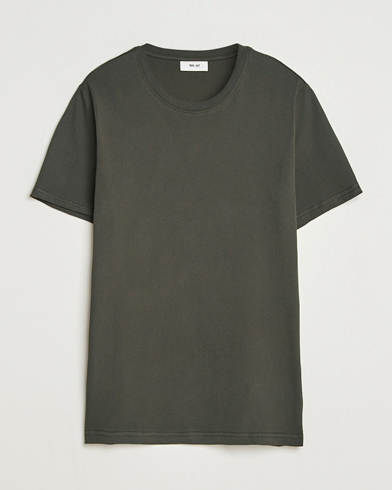 NN07 Percy Crew Neck T-Shirt Dark Army – Grøn