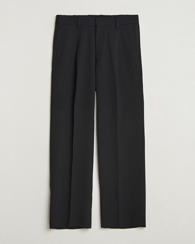 NN07 Kay Relaxed Fit Wool/Tencel Trousers Black – Sort