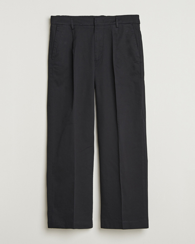 NN07 Kay Cotton Pleated Trousers Black – Sort