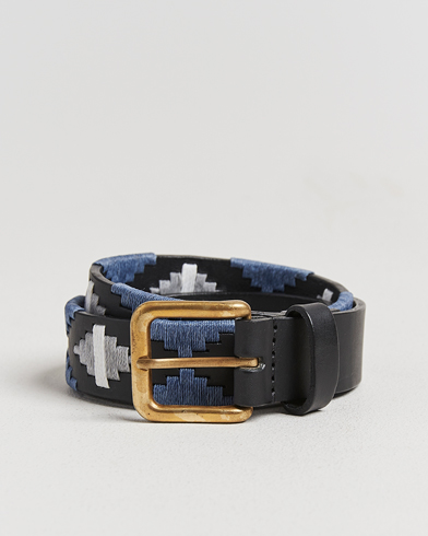 Pampeano Sierra Hand Stitched Classic Leather Belt 3,5cm Black – Sort