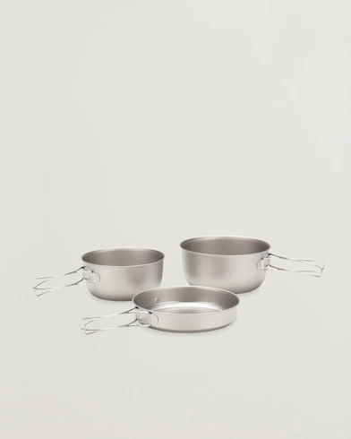 Snow Peak 3 Piece Cookset Titanium – Sølv