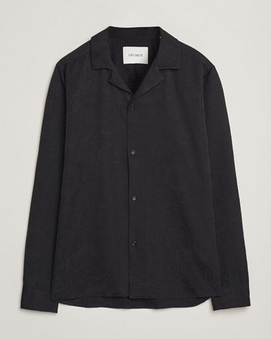 LES DEUX Jasper Jaquard Shirt Black – Sort