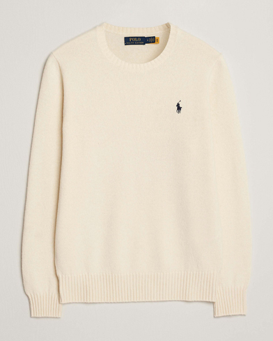 Polo Ralph Lauren Wool/Cashmere Crew Neck Andover Cream – Hvid