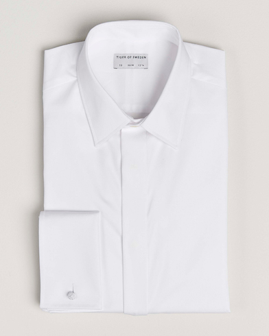 Tiger of Sweden Adley Tuxedo Shirt Pure White – Hvid