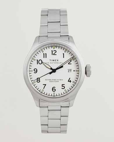 Timex Waterbury Ace 3-Hand 41mm Silver Dial – Sølv
