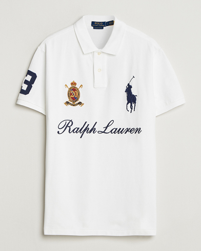 Polo Ralph Lauren Custom Slim Fit Big Pony Polo White – Hvid
