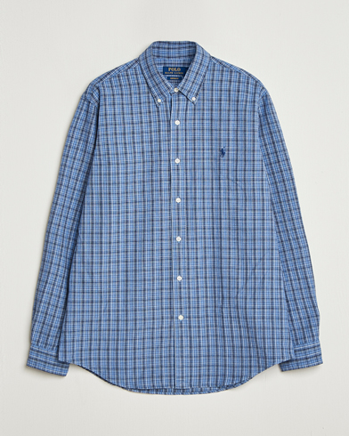 Polo Ralph Lauren Custom Fit Checked Shirt Blue Heather Multi – Blå
