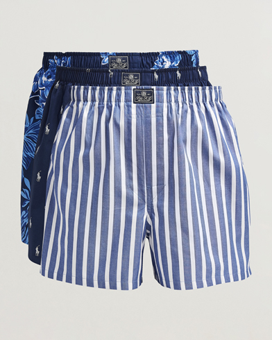 Polo Ralph Lauren 3-Pack Woven Boxer Blue/Navy – Blå