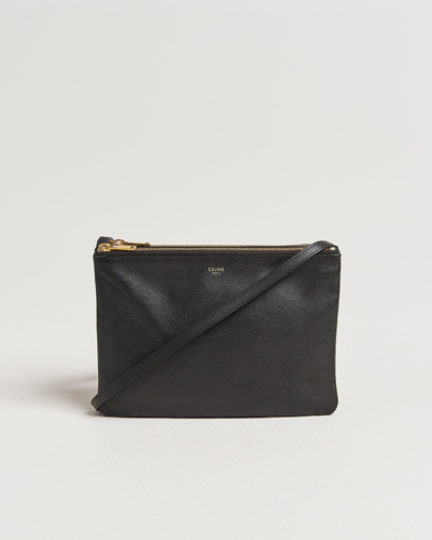 Celine Pre-Owned Trio Bag Medium Leather Black – Sort