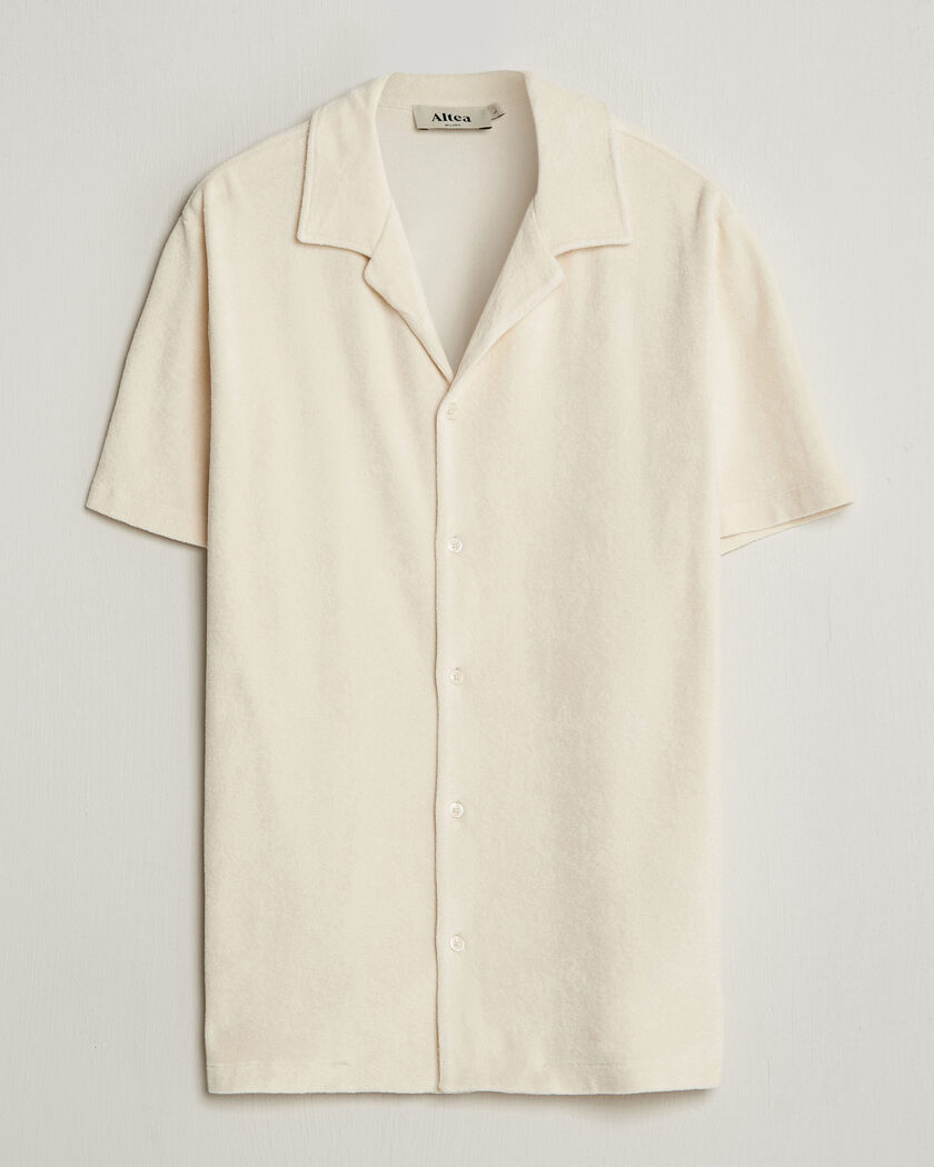 Altea Terry Bowling Shirt Off White – Hvid