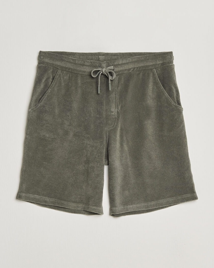 Altea Terry Drawstring Shorts Olive – Grøn