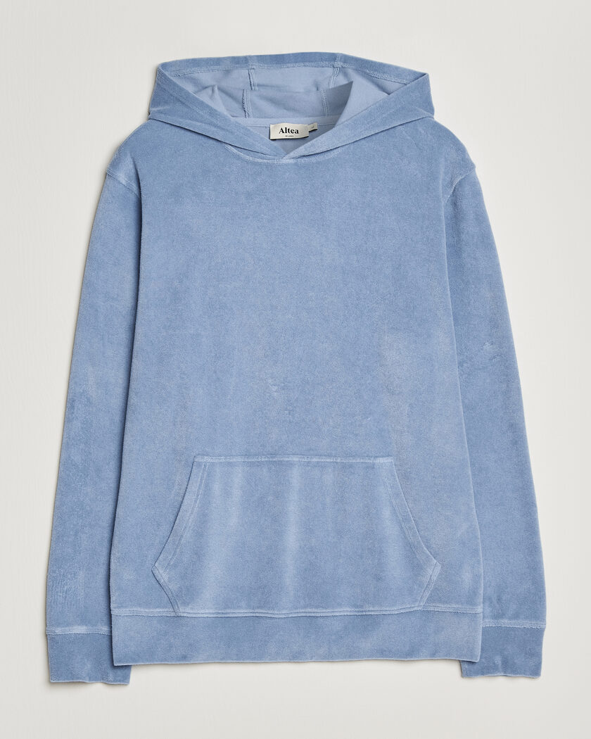 Altea Terry Cotton Hoodie Light Blue – Blå