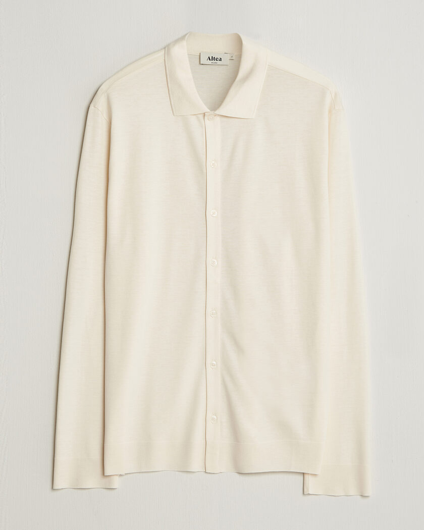 Altea Jersey Knit Shirt Off White – Hvid