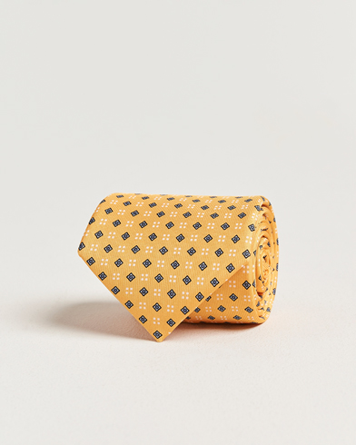E. Marinella 3-Fold Printed Silk Tie Yellow – Gul