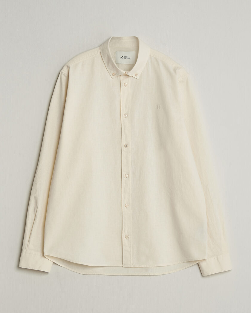 LES DEUX Konrad Cotton/Linen Shirt Eggnog White – Hvid