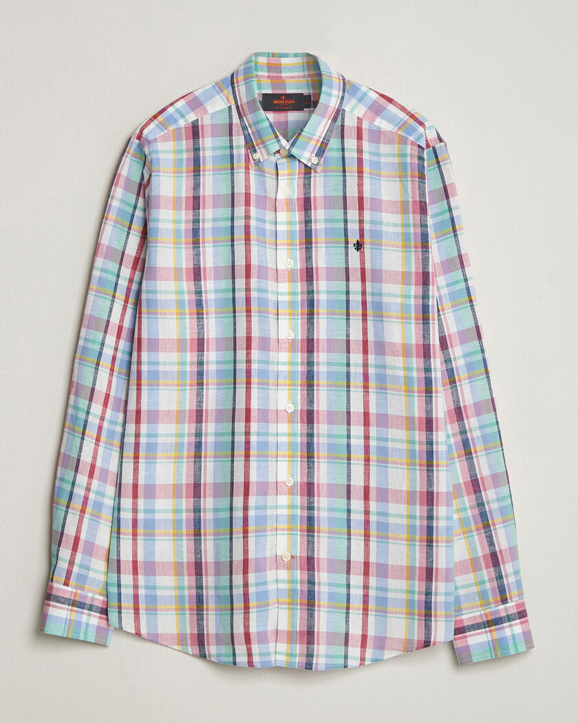 Morris Preppy Check Linen Shirt Multi – Flerfarvet